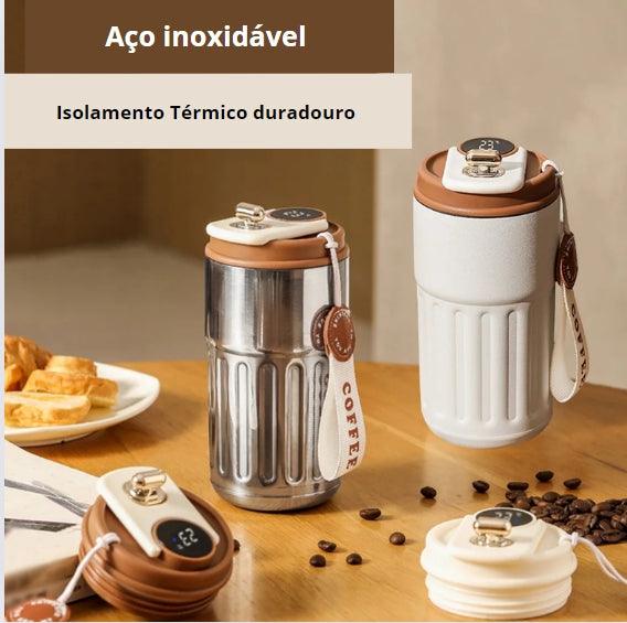 Promoção Garrafa Térmica Inteligente LED 450 ml - Importada