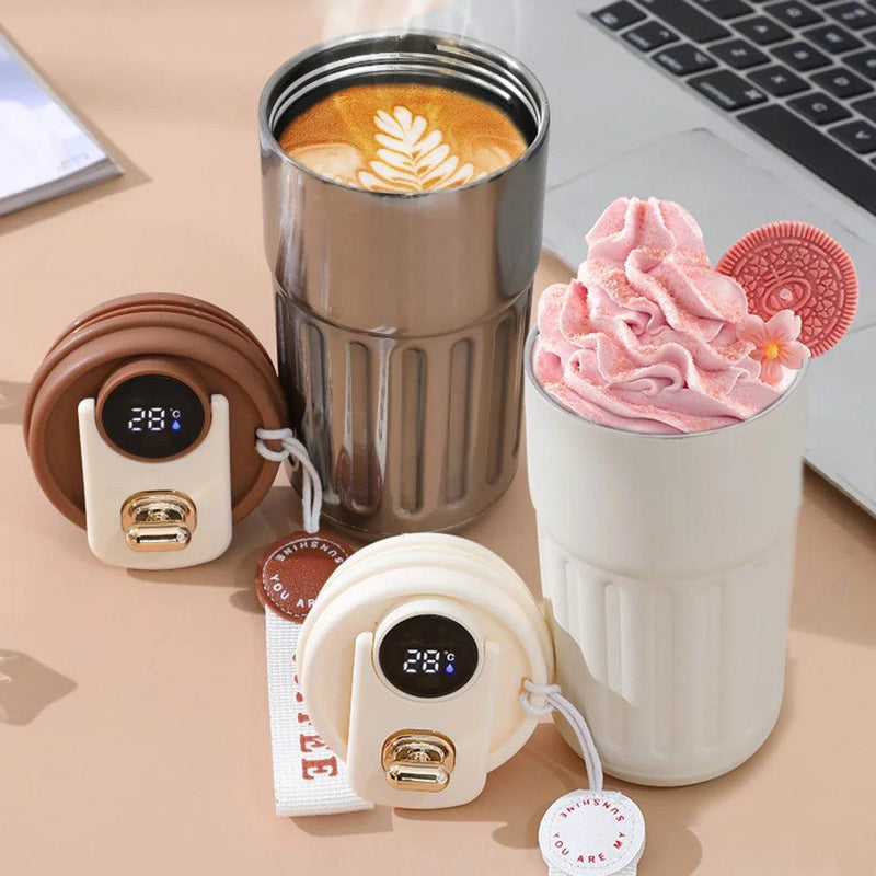 Promoção Garrafa Térmica Inteligente LED 450 ml - Importada